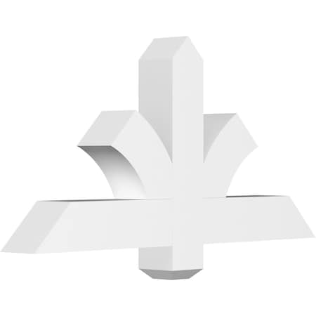 Ekena Millwork Redmond Architectural Grade PVC Gable Bracket, 36"W x 18"H x 4"D x 4"F, 12/12 Pitch GBP036X18X0404RED00